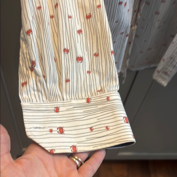 Bugatchi shaped fit large crab long sleeve button down - Picture 4 of 6